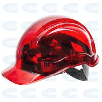 PC Type 2 SEETHRU Vented Hard Hat - RED