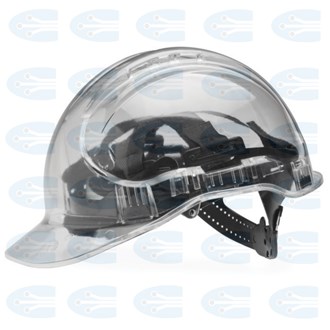 PC Type 2 SEE THRU Vented Hard Hat - SMOKE